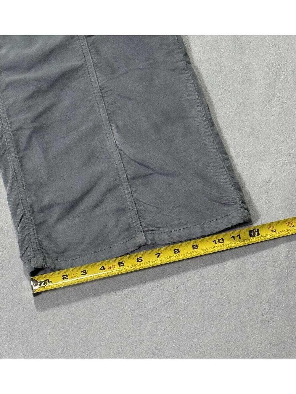 We The Free Women's Wide-Leg Corduroy Pants Light Grey High Rise Pockets -26 - Picture 5 of 9
